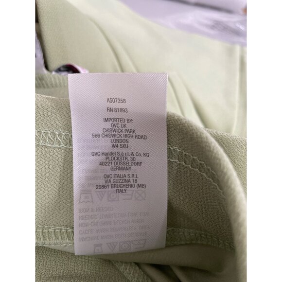 Isaac Mizrahi Live Reg Pebble Knit Wide Leg Pant Scalloped Hem Size 5X Green NEW - Picture 8 of 9